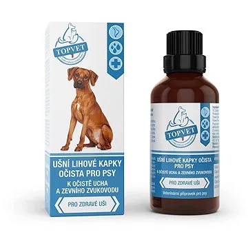 Topvet Ušní kapky očista pro psy 50 ml (8595643604606)