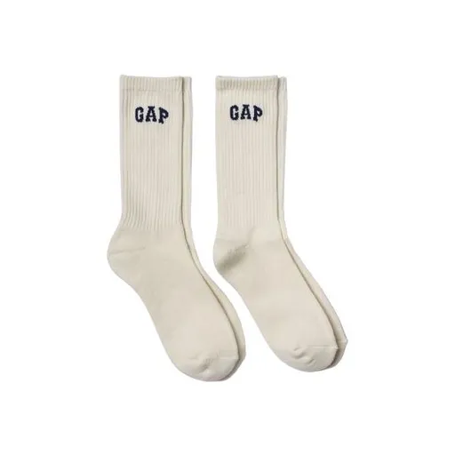 GAP V-STUDIO LOGO CREW 2PK Dámské ponožky, bílá, velikost