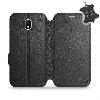 Flip pouzdro na mobil Samsung Galaxy J5 2017 - Černé - kožené - Black Leather (5903226495146)