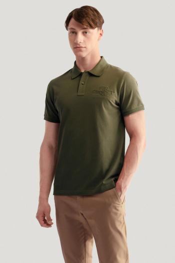 POLOKOŠILE GANT REG TONAL SHIELD SS RUGGER JUNIPER GREEN