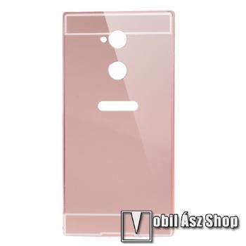 Alumínium védő tok / hátlap - ROSE GOLD - SONY Xperia XA2 Ultra