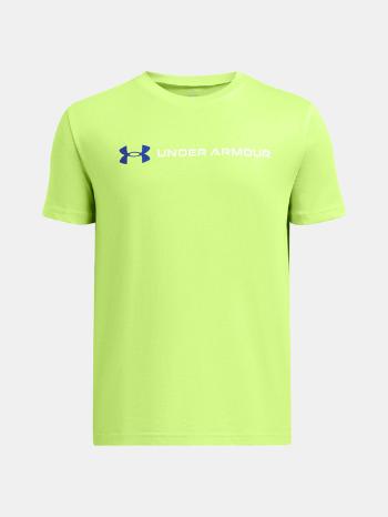 Under Armour UA B Logo Wordmark SS Triko Zelená