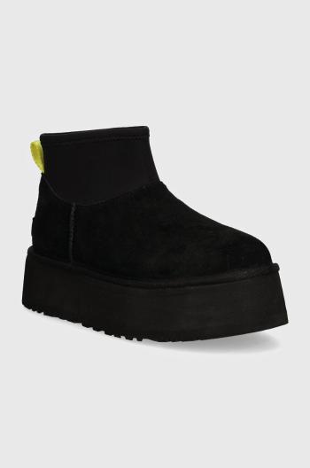 Semišové sněhule UGG Classic Mini Dipper černá barva, 1168170-BLK