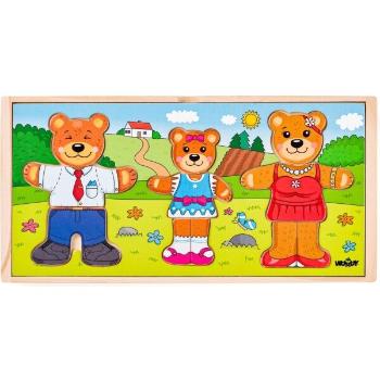 WOODY DRESS UP YOUR BEAR FAMILY Dřevěné puzzle, mix, velikost