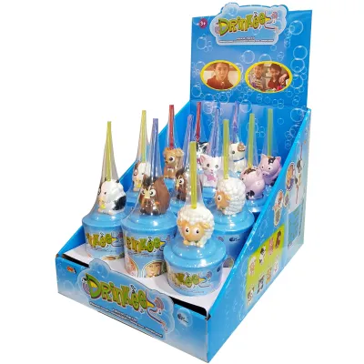 Drinkeez - kelímek s brčkem - kočička bílá