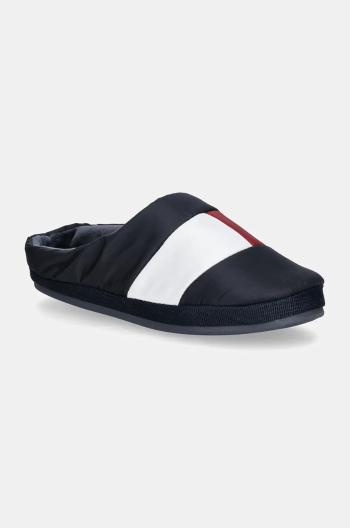 Pantofle Tommy Hilfiger HILFIGER NYLON FLAG HOUSE SHOE tmavomodrá barva, FM0FM05228