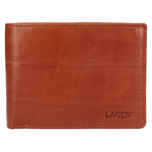 Pánská kožená peněženka Lagen Murel - koňak
