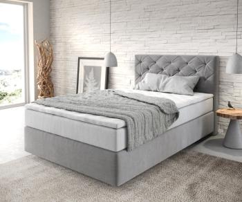 Boxspring postel Dream-Great 120x200 cm mikrovlákno šedá