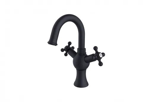 BESCO Stojánková umyvadlová baterie RETRO II Černá BABURIICZ