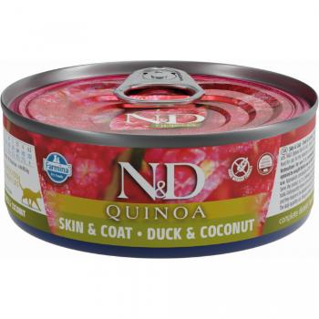 Konzerva N&D Cat Quinoa Skin&Coat Duck 80g