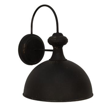 Černá antik nástěnná kovová lampa Bianna - 37*48*35 cm E27/max 1*60W 6LMP786