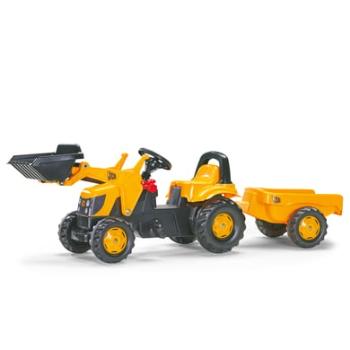 ROLLY TOYS šlapací traktor rolly Kid JCB s přívěsem a nakladačem