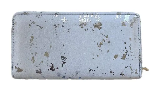 Bílá peněženka se stříbrnými mapami - 19*10 cm MLPU0278W