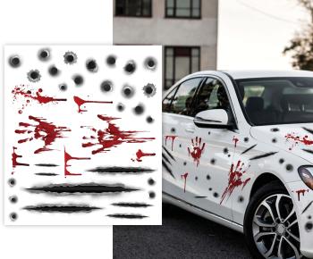 Guirca Nálepky na auto - Halloween Stopy rukou