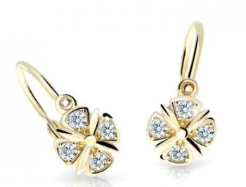 Cutie Diamonds Dětské náušnice ze žlutého zlata s diamanty C2245-10-10-X-1-D