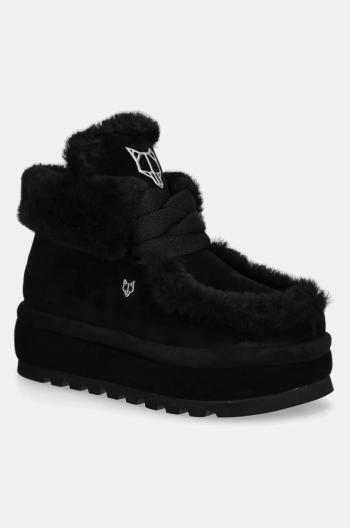 Semišové sněhule Naked Wolfe Bambi černá barva, Bambi Suede Shearling Black