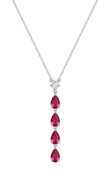Brosway Stříbrný náhrdelník s kubickými zirkony Passion Ruby Fancy FPR112
