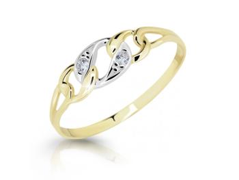 Cutie Jewellery Stylový prsten ze žlutého zlata Z6735-1242-10-X-1 59 mm