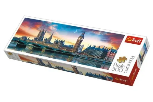 Trefl Puzzle Big Ben a Westminsterský palác, Londýn / 500 dílků Panoramatické