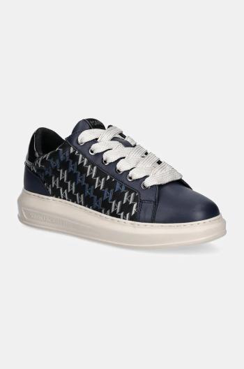 Kožené sneakers boty Karl Lagerfeld KAPRI MENS tmavomodrá barva, KL52544