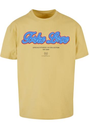 MT Upscale Póló 'F*ke L*ve'  azúr / sárga / narancs / fekete