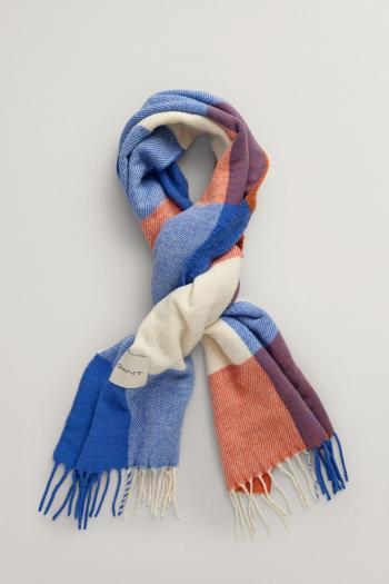 ŠÁLA GANT CHECKED WOVEN SCARF CREAM