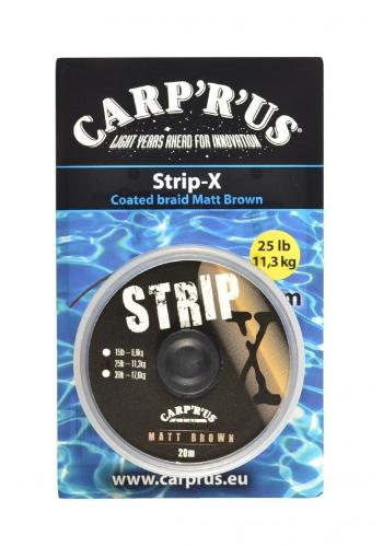 Carp ´R´ Us Potahovaná šňůrka Strip-X Matt Brown 20m