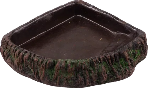 Miska Repti Planet terarijní rohová tmavá 18,5×19×4cm