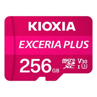 Kioxia Paměťová karta Exceria Plus (M303), 256GB, microSDXC, LMPL1M256GG2, UHS-I U3 (Class 10), DOPRODEJ