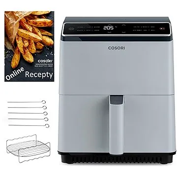 Cosori Dual Blaze 6.4L SMART + 5x špíz a gril. rošt, grey (CAF-P583S-AEUR)