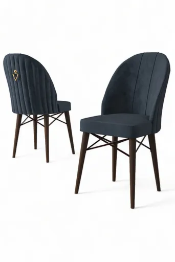 Sada židlí (6 kusů) Ritim - Anthracite, Brown