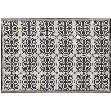 Venkovní koberec 120x180 cm černý a bílý NELLUR, 250863 (beliani_250863)