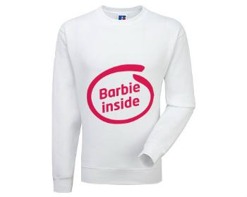 Pánská mikina bez kapuce Barbie inside