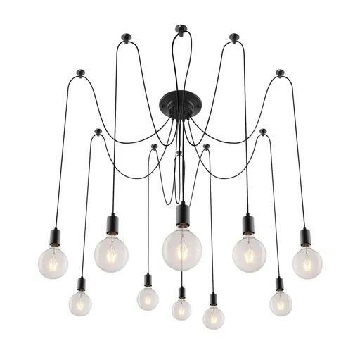 Rabalux závěsné svítidlo Caspar E27 10x MAX 60W matná černá 2224