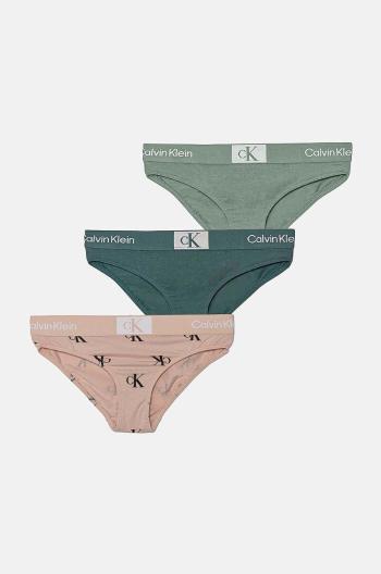 Dětské kalhotky Calvin Klein Underwear 3-pack zelená barva, G80G800699