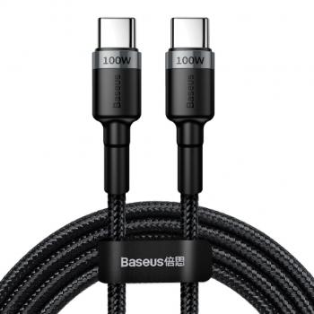 Baseus Cafule kábel USB-C / USB-C PD 2.0 5A 2m, sivý (CATKLF-ALG1)