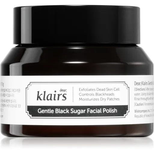 Klairs Gentle Black Sugar Facial Polish hydratační pleťový peeling 110 g