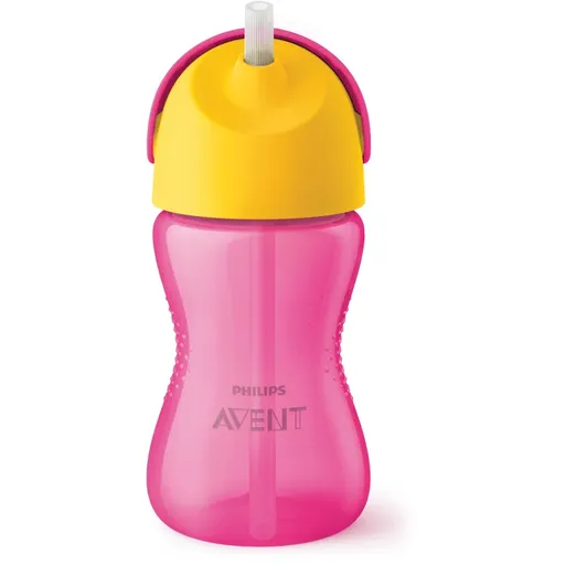 Philips Avent Bendy Straw SCF798/02 12m+ hrnek s ohebným brčkem Pink 300 ml