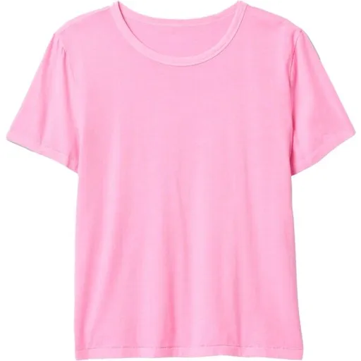 GAP ORGANIC VINT CREW 2 Dámské tričko, růžová, velikost