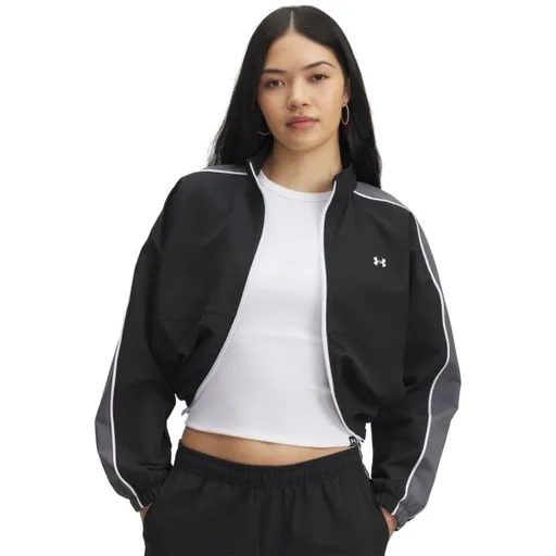Under Armour RIVAL SWOVEN JACKET Dámská lehká bunda, černá, velikost M