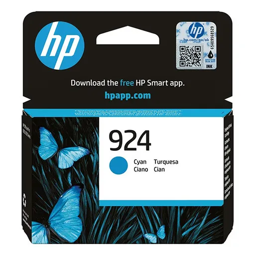 HP 4K0U3NE - originální cartridge HP 924, azurová, 400 stran