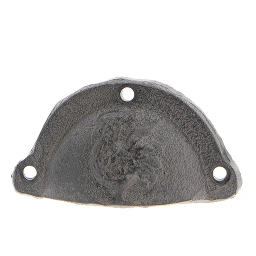 Hnědá litinová úchytka s kohoutem - 9*3*5 cm 6Y3031