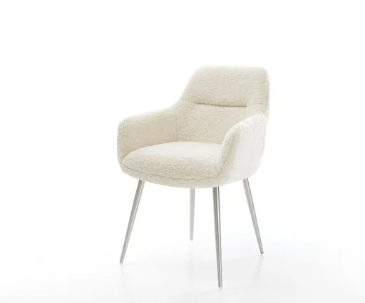 Jídelní židle Pejo-Flex plyšový manšestr béžová 4 nohy zúžené