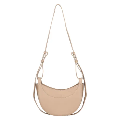 Dámská kožená crossbody kabelka Italia Apolen - tmavě béžová