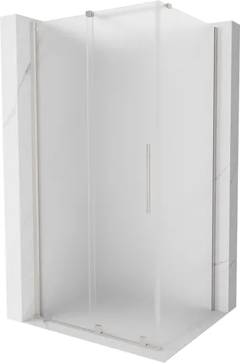 MEXEN/S Velar sprchový kout, posuvné dveře 100 x 70, dekor, nikl kartáčovaný 871-100-070-31-97
