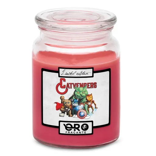 Svíčka Catvengers (Vůně svíčky: Višně v čokoládě)