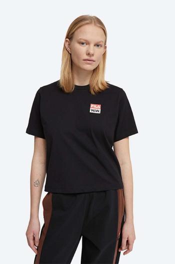 Bavlněné tričko Wood Wood Steffi T-Shirt x Fila černá barva, 688376.A296-BLACK