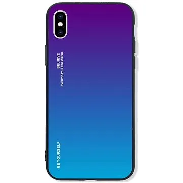 TopQ LUXURY iPhone XS pevný duhový purpurový 48877 (Sun-48877)