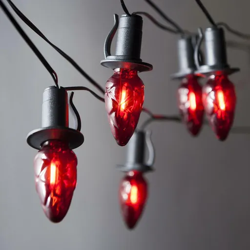 Prodloužení pro venkovní soupravu LED Filament Šiška červená, černá kabeláž, bez trafa