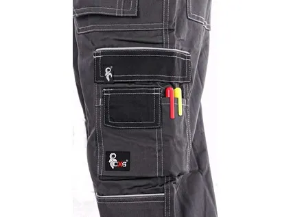 Kalhoty do pasu CXS ORION TEODOR, 170-176cm, pánské, šedo-černé, vel. 52